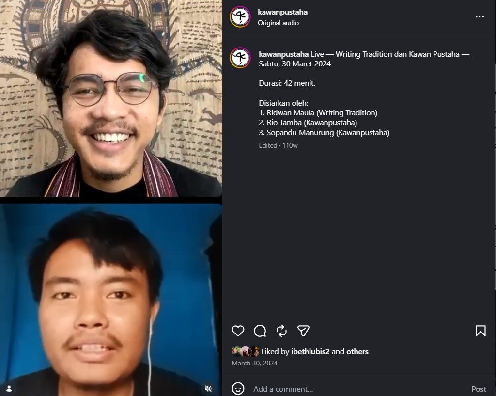 Dokumentasi kegiatan Kawan Pustaha